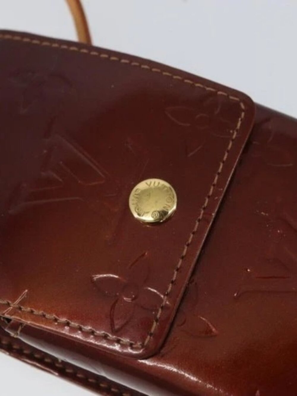 LOUIS VUITTON Monogram Vernis Green Cigarette Case Bronze M91156 LV Auth 164597 - Picture 11 of 15